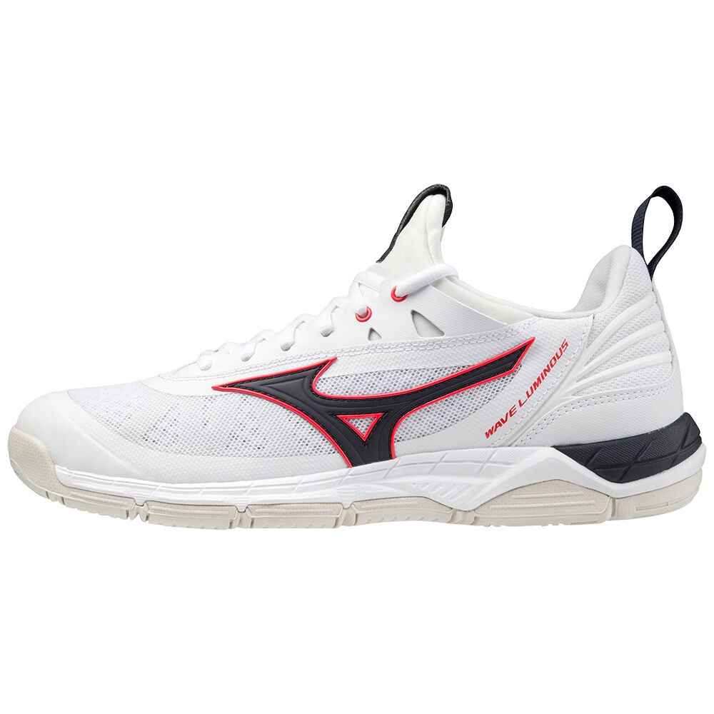 Damske Volejbalove Tenisky Mizuno Wave Luminous Biele/Červené Vypredaj YRTL82614